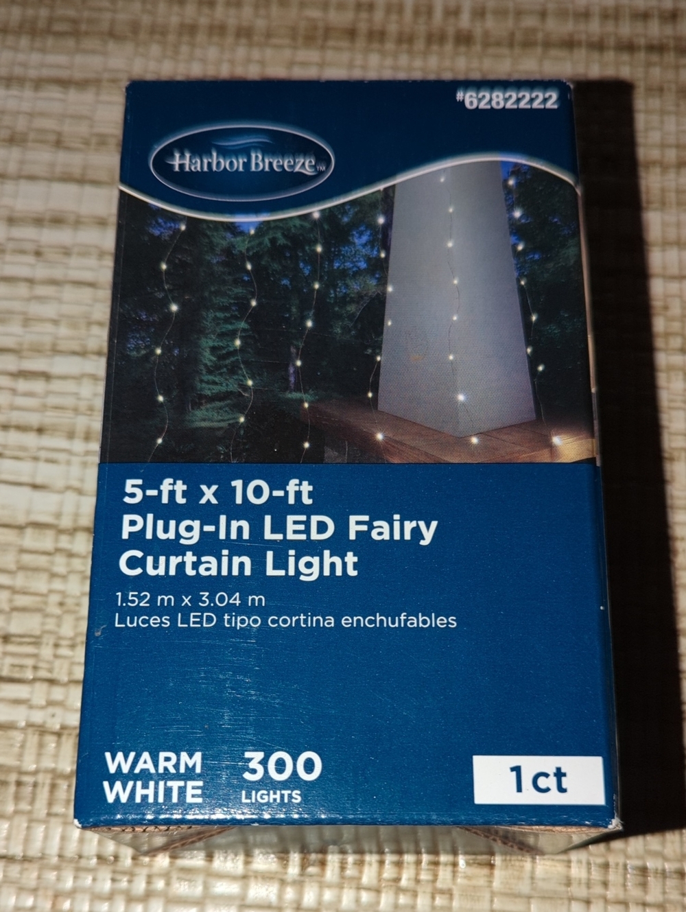 Warm White 5ft x 10ft Plug-In LED Fairy Curtain Light